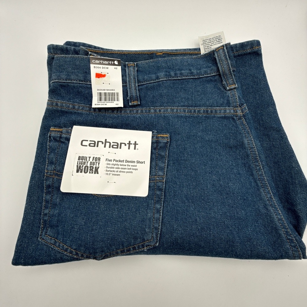 Carhartt Five Pocket Denim Jean Short Size 42 B354 DCW Dark Classic Wash NWT NOS